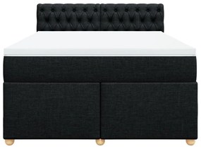 ΚΡΕΒΑΤΙ BOXSPRING ΜΕ ΣΤΡΩΜΑ ΜΑΥΡΟ 140X190 ΕΚ. ΥΦΑΣΜΑΤΙΝΟ 3286684