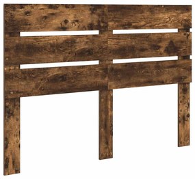 vidaXL Κεφαλάρι με κεφαλάρι Καπνιστό Δρύς 150 cm Επεξεργασμένο ξύλο