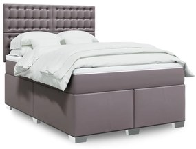 ΚΡΕΒΑΤΙ BOXSPRING ΜΕ ΣΤΡΩΜΑ ΓΚΡΙ 140X200ΕΚ. ΑΠΟ ΣΥΝΘΕΤΙΚΟ ΔΕΡΜΑ 3290726