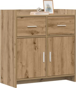 vidaXL Πλαϊνό γραφείο Artisan Δρυς 75 x 36 x 80 εκ Επεξεργασμένο Ξύλο