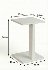 Βοηθητικό Τραπεζάκι Λευκό BIGRI 35x35x56