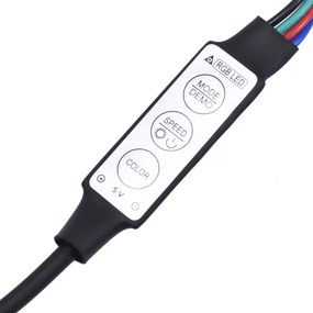 vidaXL Κρεβάτι Boxspring με Στρώμα &amp; LED Σκ.Καφέ 160x200εκ. Υφασμάτινο