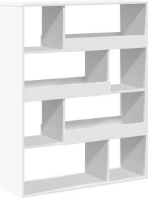 vidaXL Βιβλιοθήκη Λευκή 100x33x125,5 εκ. από Επεξεργασμένο Ξύλο