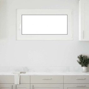 vidaXL Παράθυρο Υπογείου "RISOR" 110x70 εκ. Ανακλινόμενο & Περιστρεφόμενο DIN Δεξιό Λευκό