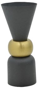 Βάζο Decorasie Inart μαύρο-χρυσό μέταλλο Φ28x65εκ Model: 287-000003