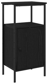 vidaXL Κομοδίνο 2 pcs Μαύρη δρυς 41 x 31 x 80 εκ Επεξεργασμένο ξύλο