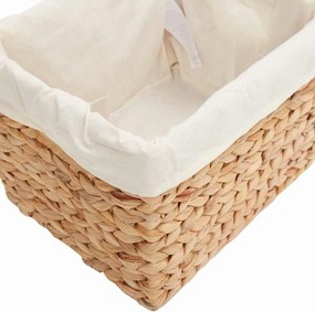 vidaXL Καλάθια Αποθήκευσης 3 pcs Φυσικό Υάκινθος νερού