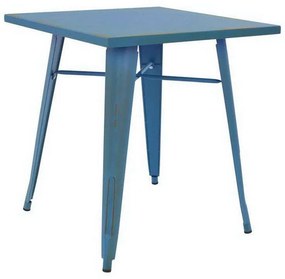 Τραπέζι HM0607.88 Μπλε 70x70x76cm Μέταλλο