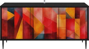 vidaXL Ντουλάπι TV HEESCH 102 x 33 x 51 εκ Μαύρη Δρυς