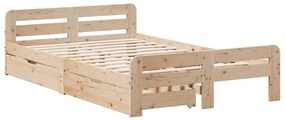 vidaXL Σκελετός Κρεβατιού Χωρίς Στρώμα 120x190 εκ Μασίφ Ξύλο Πεύκου