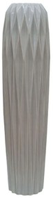 Βάζο Ρόμβοι 15-00-19805-75 Φ20x76cm Light Grey Marhome Ceramic