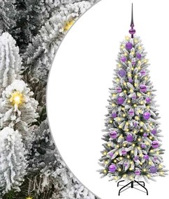 vidaXL Τεχνητό Χριστουγεννιάτικο Δέντρο με 150 LED Λευκό 120 cm