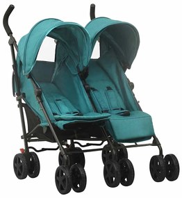 vidaXL Καρότσι Διδύμων Πράσινο Ατσάλινο