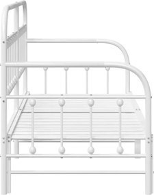 vidaXL Σκελετός κρεβατιού ημέρας Λευκό 75 x 190 cm