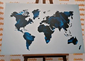Εικόνα στον παγκόσμιο χάρτη φελλού σε διανυσματικό γραφικό σχέδιο - 90x60  place