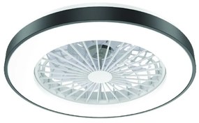 Ανεμιστήρας Οροφής FANOKBL10G Dimmable Με Φως Και Τηλεχειριστήριο DC22W D50cm Black Aca Διάμετρος 50cm