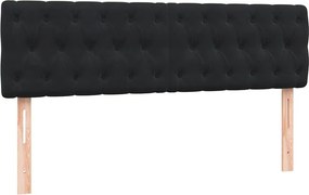 vidaXL Κρεβάτι Boxspring με Στρώμα Μαύρο 160x210 εκ. Βελούδινο