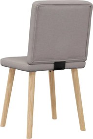 vidaXL Πολυθρόνες Τραπεζαρίας 2 τεμ. Taupe Υφασμάτινες