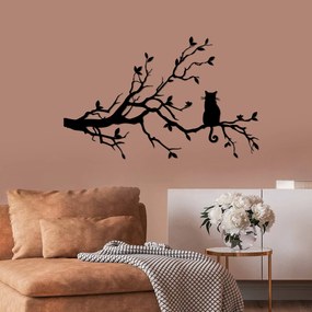 Decorative Metal Wall Accessory Cat 12 Black