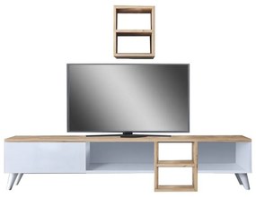 TV set PWF-0608 walnut-white 140x26x34.5cm 140x26x34.5 εκ.