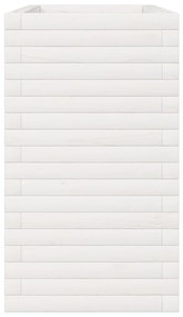 vidaXL Ζαρντινιέρα Κήπου Λευκή 90x40x68,5 εκ. από Μασίφ Ξύλο Πεύκου