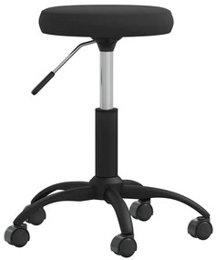 vidaXL Υποπόδιο Μασάζ Μαύρο Βελούδινο