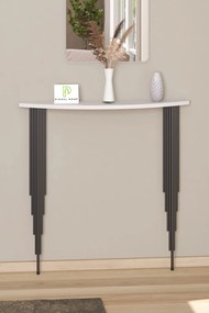 Stewehome Ημικυκλική οβάλ κονσόλα με πόδια 18x86x86 cm