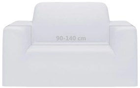 vidaXL Κάλυμμα Καναπέ Ελαστικό Λευκό από Πολυεστερικό Ζέρσεϊ