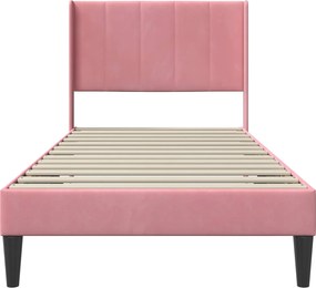 vidaXL Σκελετός Κρεβατιού Ροζ 80 x 200 cm Βελούδο