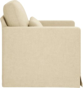 vidaXL Καναπές Κρεμ 78 x 78 x 80 εκ. ύφασμα