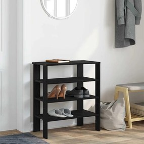 Ράφι παπουτσιών Μαύρο 61x32x70 cm Κατασκευασμένο ξύλο - Μαύρο