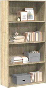 vidaXL Βιβλιοθήκη Sonoma Δρυς 80x30x152 εκ. από Επεξεργασμένο Ξύλο