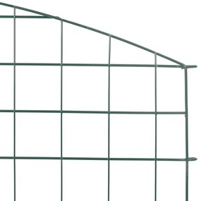 vidaXL Σετ φράχτη για λιμνούλες 5 pcs Πράσινο 100 x 50 cm Ατσάλι