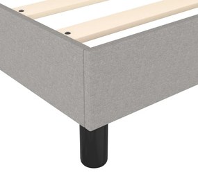 vidaXL Κρεβάτι Boxspring με Στρώμα Ανοιχτό Γκρι 90x200 εκ. Υφασμάτινο