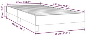 ΠΛΑΙΣΙΟ ΚΡΕΒΑΤΙΟΥ BOXSPRING ΣΚΟΥΡΟ ΓΚΡΙ 90X190 ΕΚ. ΒΕΛΟΥΔΙΝΟ 3120743