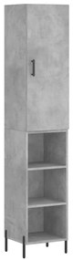 vidaXL Ντουλάπι Γκρι Σκυροδέματος 34,5x34x180 εκ. Επεξεργασμένο Ξύλο
