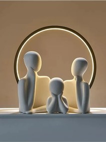 Stewehome Σετ διακοσμητικών γλυπτών οικογένειας από σκυρόδεμα