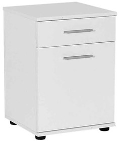 Κομοδίνο Trendline Megapap σε χρώμα λευκό 40x39x57εκ.