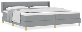 vidaXL Κρεβάτι Box Spring με Στρώμα σε Ανοιχτό Γκρι - 200 x 200 εκ. Υλικό