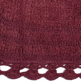Πατάκι Μπάνιου (60x100) Silk Fashion Οβάλ Burgundy