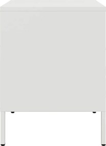 vidaXL Κομοδίνο Λευκό 36x39x50,5 εκ. από Χάλυβα