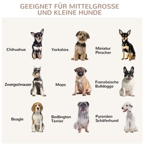 PawHut Κλουβί για σκύλους με 2 πόρτες, Κλουβί μεταφοράς σκύλων, Κλειδωμένο, Ατσάλινο πλέγμα, 80 x 50 x 56,5 cm, Λευκό + Ασημί