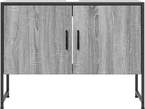 vidaXL Ντουλάπι Μπάνιου Νιπτήρα Γκρι Sonoma 80 x 33 x 60εκ. Επεξ. Ξύλο