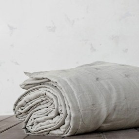 Κουβερλί Linen Light Grey Nima King Size 240x260cm Λινό