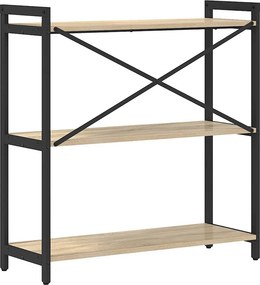 vidaXL Ράφι Βιβλίων 80 x 30 x 85 cm Επεξεργασμένο Ξύλο Δρύς Sonoma