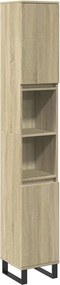 vidaXL Ντουλάπι Μπάνιου Sonoma Δρυς 30x30x190 εκ. Επεξεργασμένο Ξύλο