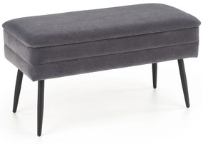 VELVA bench color: grey/black DIOMMI V-CH-VELVA-POPIEL/CZARNY DIOMMI-60-21940