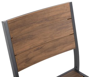 Καρέκλα SAGA C6063.02 Αλουμινίου Σκούρη Γκρί με Polywood 46x52x86Υεκ. 46x52x86 εκ.