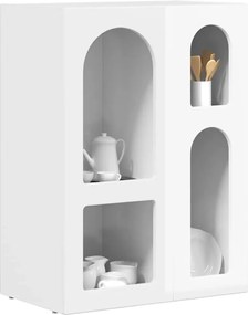 vidaXL Πλαϊνό γραφείο ELST Υψηλής γυαλάδας λευκό 59 x 35 x 80.5 εκ.