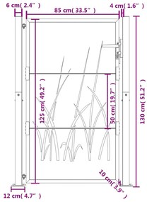 ΠΥΛΗ ΚΗΠΟΥ ΜΕ ΣΧΕΔΙΟ ΓΡΑΣΙΔΙ 105 X 130 ΕΚ. ΑΠΟ ΑΤΣΑΛΙ CORTEN 153174